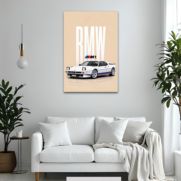 BMW M1 Classic Supercar Wall Art