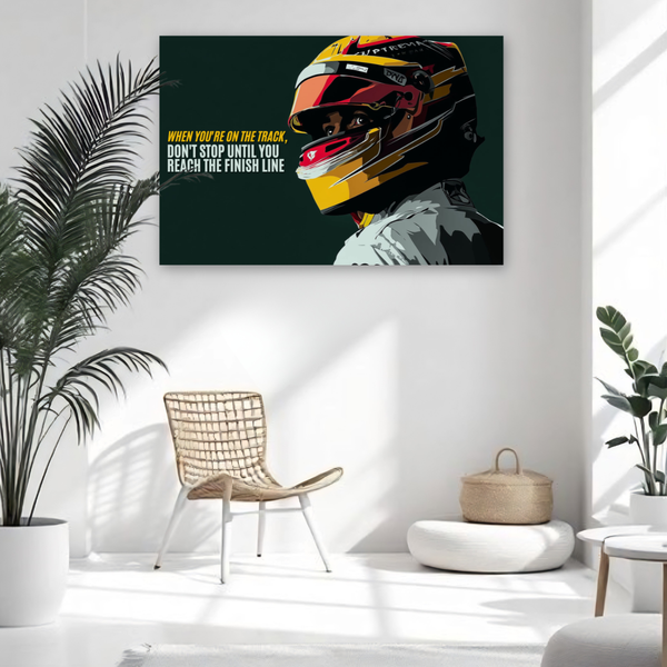 F1 Racing Driver Motivational Canvas Wall Art