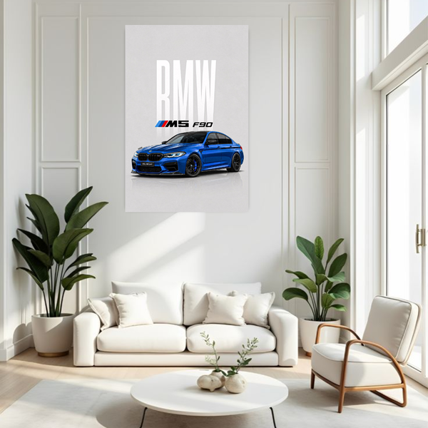 BMW M5 F90 Luxury Sports Sedan Wall Art