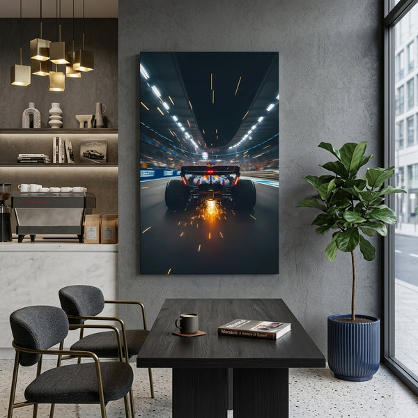 Formula 1 Night Race Canvas Wall Art