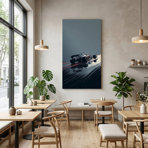 Formula Racing Car Speed Canvas Wall Art.