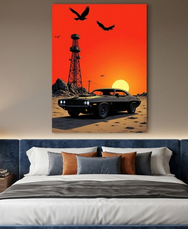Sunset Outlaw Canvas Wall Art